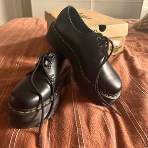 Doc Martens Black Leather Oxford Shoes Womens US Size 6 UK 4 EU 37